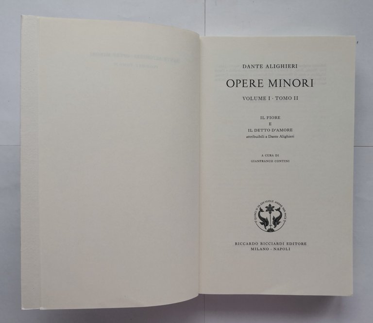 IL FIORE E IL DETTO D'AMORE di Dante Alighieri Opere …
