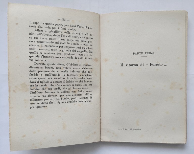 IL FORESTIERO romanzo di Enrico Pea 1943 Vallecchi libro II …