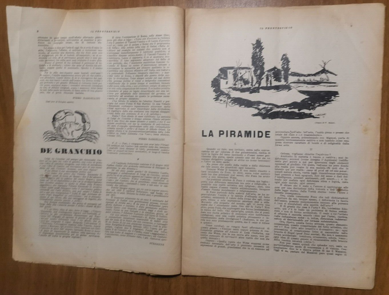 IL FRONTESPIZIO agosto 1934 Rivista letteratura Bargellini Bo Betocchi Moscato