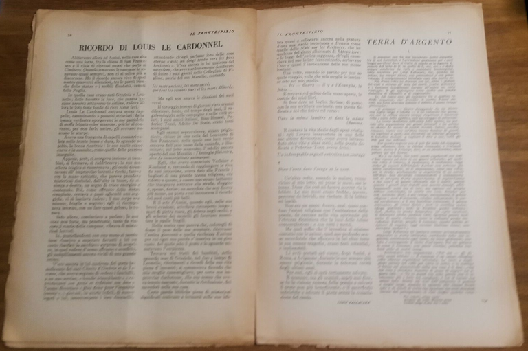 IL FRONTESPIZIO luglio 1936 Rivista letteratura Papini Giuliotti Visintini Tomea
