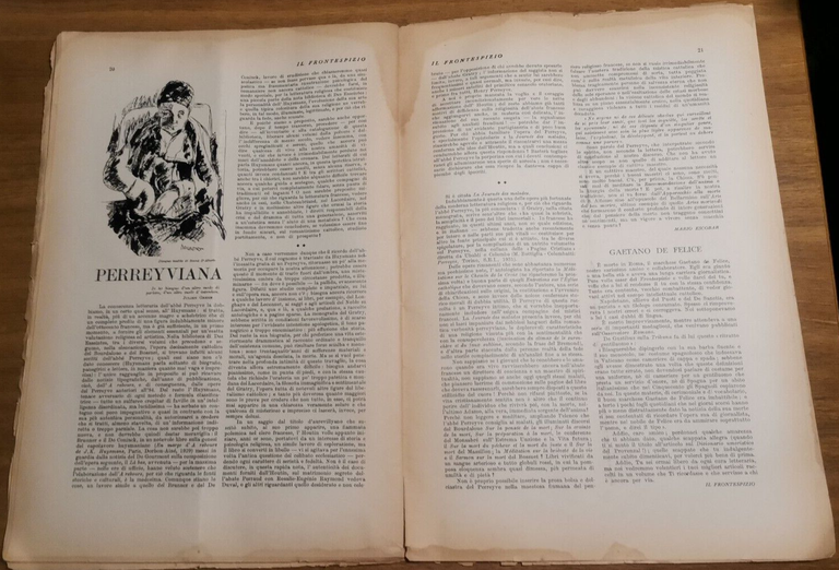 IL FRONTESPIZIO luglio 1936 Rivista letteratura Papini Giuliotti Visintini Tomea