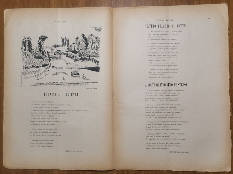 IL FRONTESPIZIO settembre 1934 Rivista letteratura Bargellini D'Alberto Sala