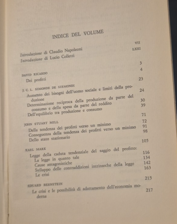 IL FUTURO DEL CAPITALISMO CROLLO O SVILUPPO ? di Colletti …