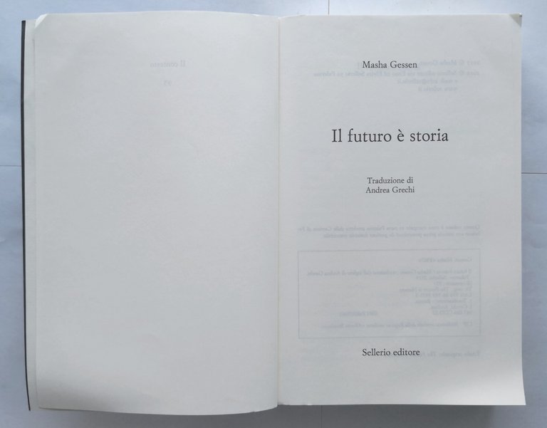 IL FUTURO È STORIA di Masha Gessen 2019 Sellerio Libro …