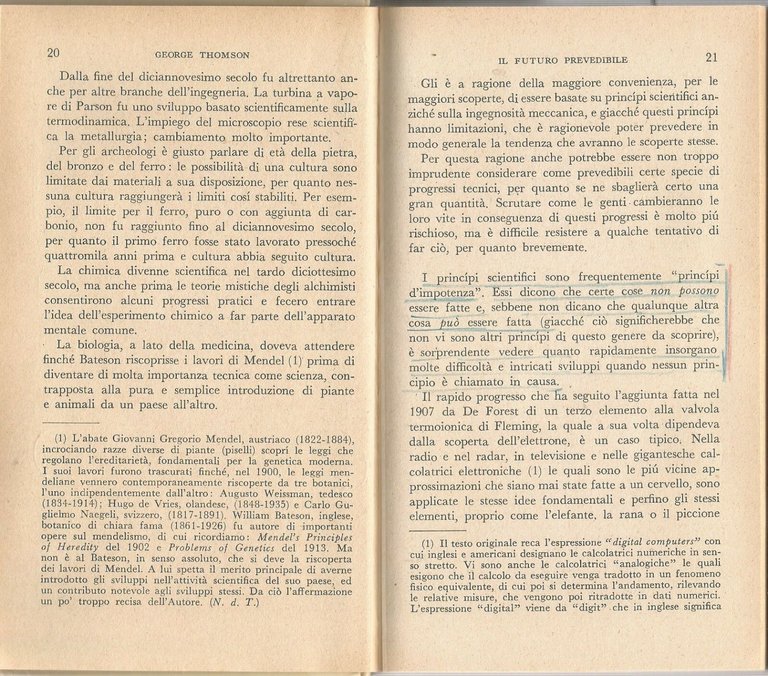 Il Futuro Prevedibile di George Thomson 1957 Mondadori biblioteca moderna …