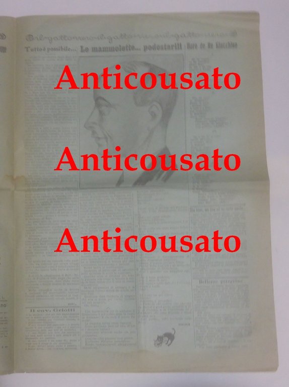 IL GATTO NERO giornale settimanale illustrato umoristico BARI 15 luglio …
