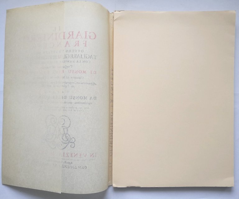 IL GIARDINIERO FRANCESE di René Dahauron 1979 Vivarelli reprint libro …
