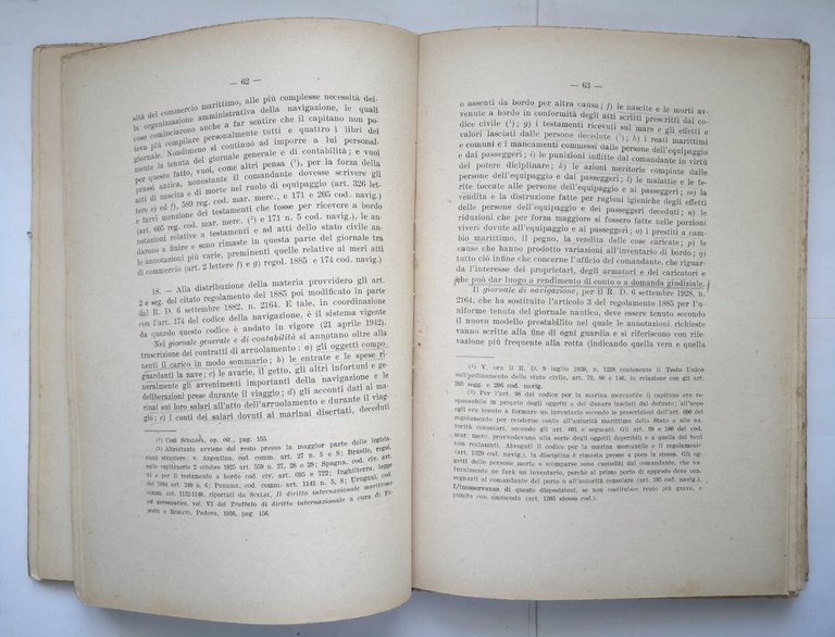 IL GIORNALE NAUTICO di Saverio Nisio 1943 CEDAM libro studi …