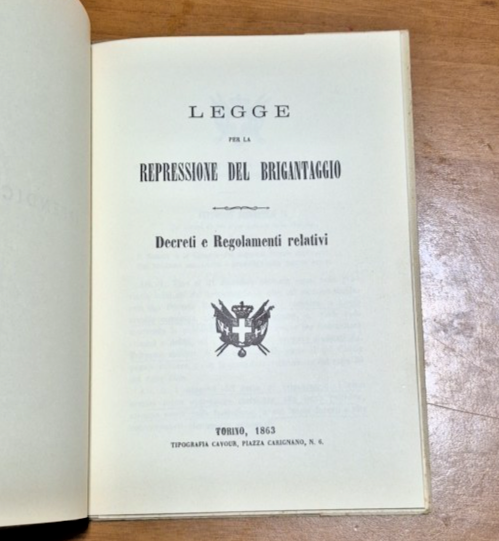 IL GRANDE BRIGANTAGGIO MERIDIONALE POST UNITARIO di Pietro Petrarolo Andria …