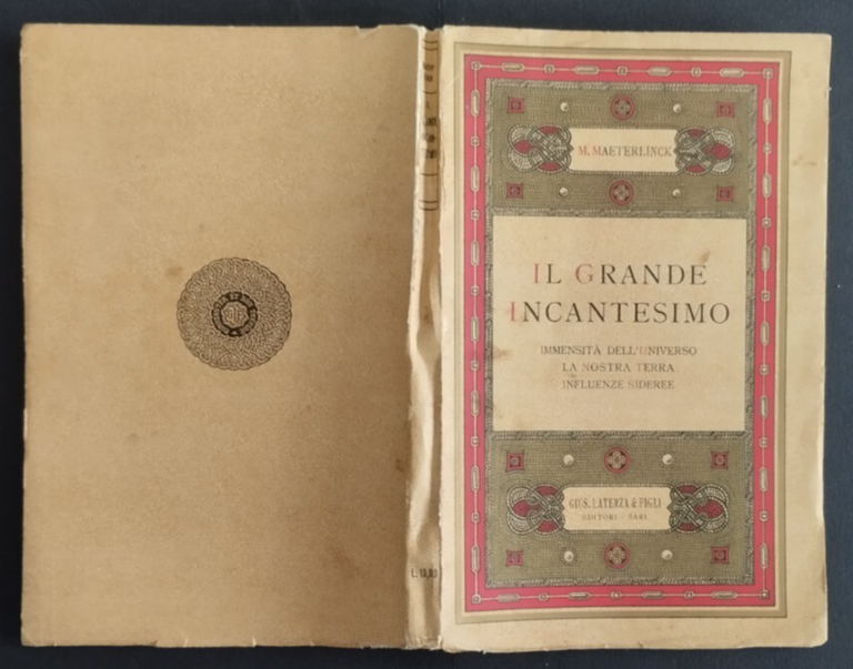 IL GRANDE INCANTESIMO di Maurizio Maeterlinck 1932 Laterza Libro universo …