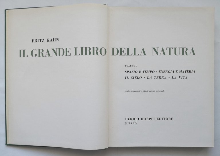 IL GRANDE LIBRO DELLA NATURA di Fritz Kahn 2 volumi …