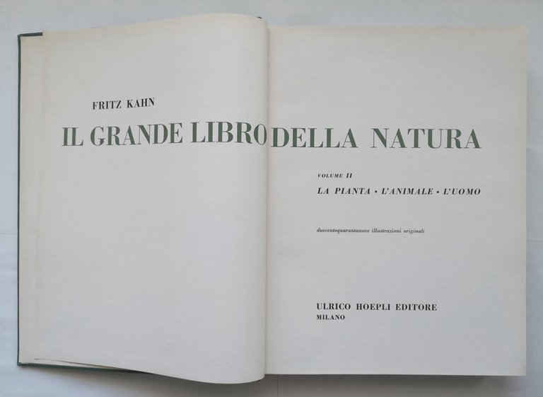 IL GRANDE LIBRO DELLA NATURA di Fritz Kahn 2 volumi …