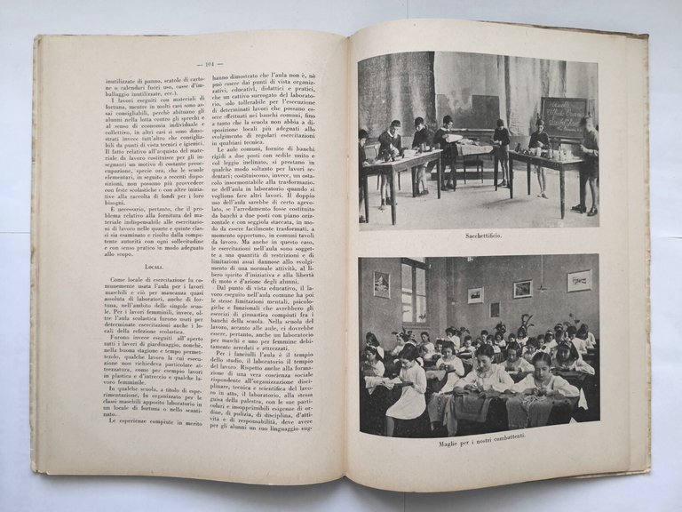 IL LAVORO NELLA SCUOLA DEL LAVORO 1941 Le Monnier Libro …
