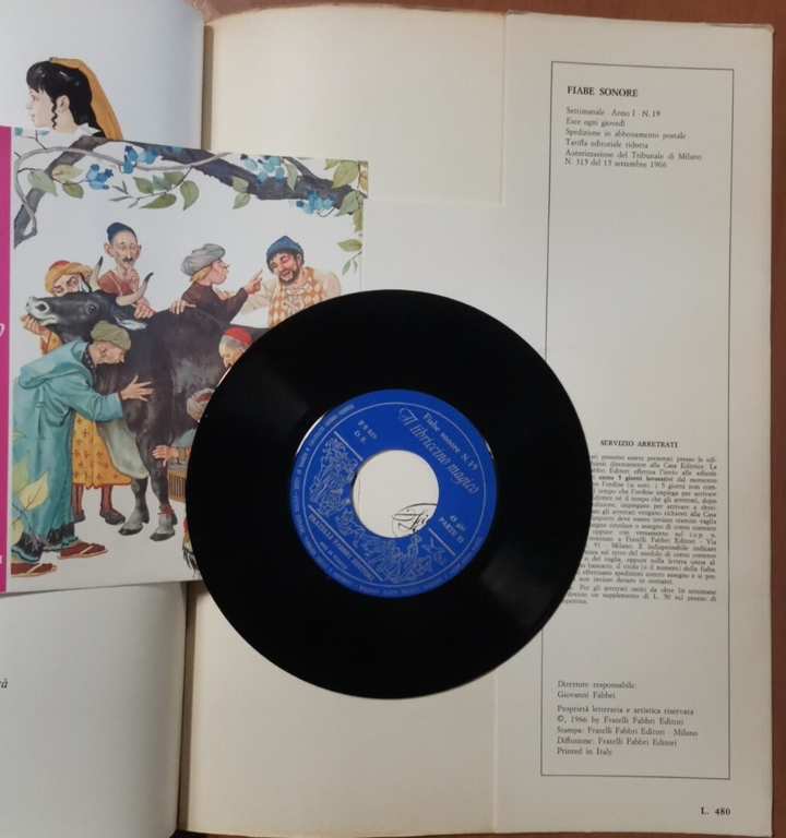 IL LIBRICCINO MAGICO di Bechstein FIABE SONORE 52 Fabbri + …