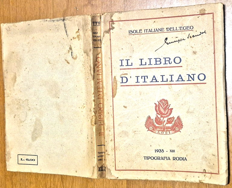 IL LIBRO D'ITALIANO PER LE SCUOLE COMUNITARIE Isole Italiane dell'Egeo …