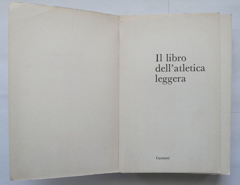 IL LIBRO DELL'ATLETICA LEGGERA 1979 Garzanti e Coni per lo …