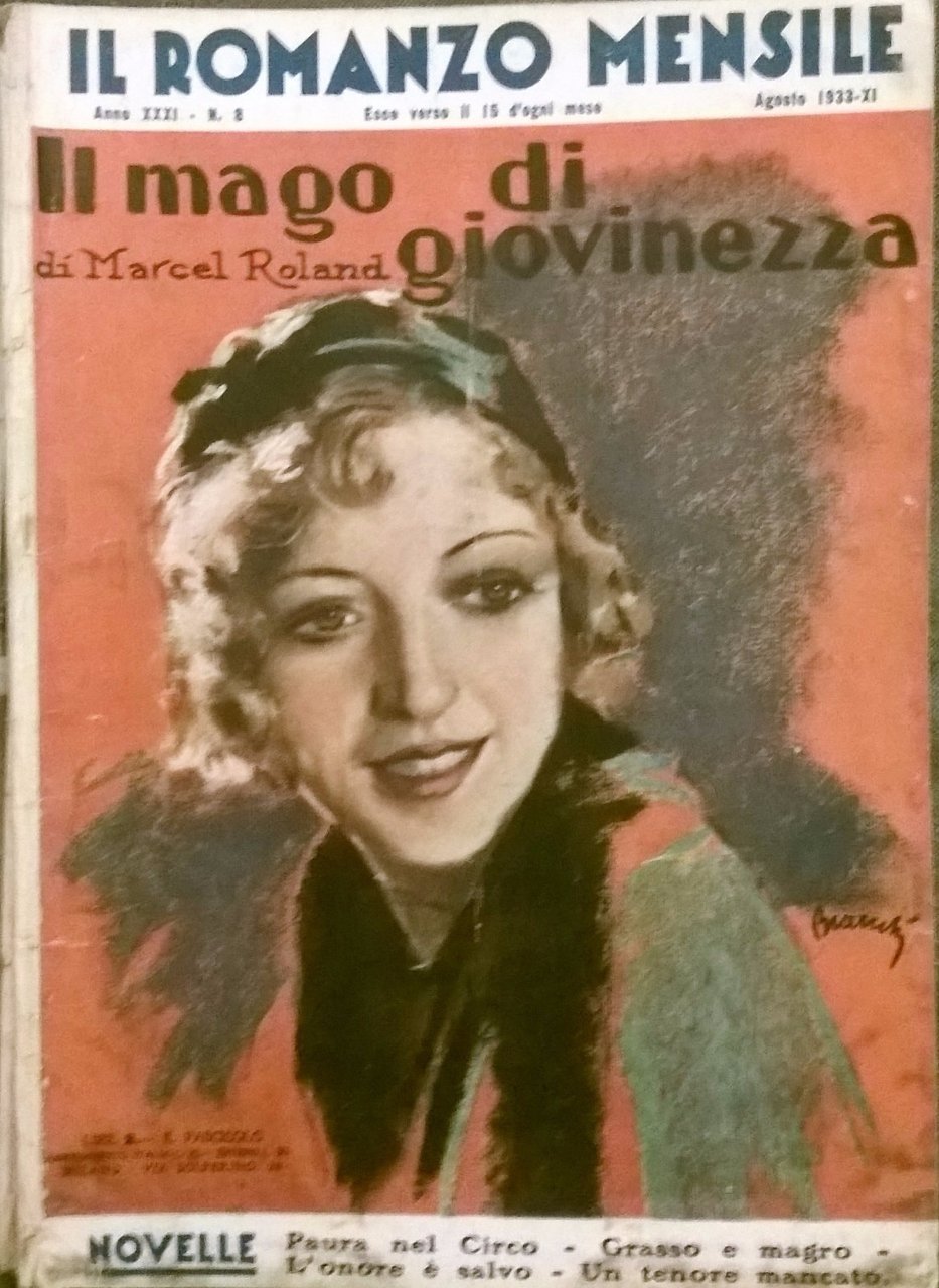 IL MAGO DI GIOVINEZZA di Marcel Roland 1933 Romanzo Mensile …
