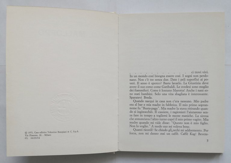 IL MALLOPPO di Marcello Marchesi 1971 Bompiani Libro parole si …