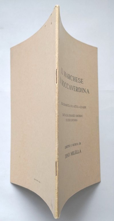 IL MARCHESE DI ROCCAVERDINA Libretto opera drammatica di Dino Milella …