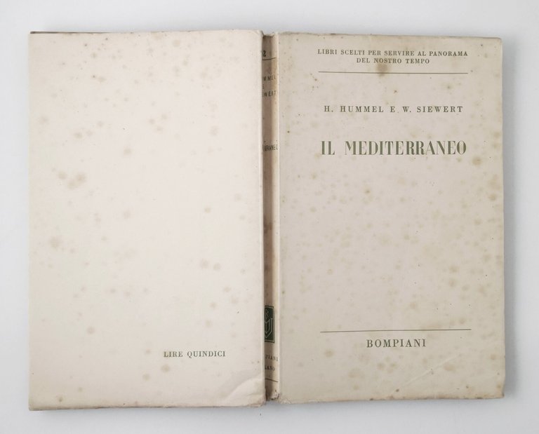 IL MEDITERRANEO di Hummel e Siewert 1938 Bompiani Libri scelti …