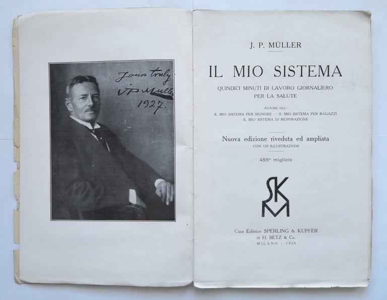 IL MIO SISTEMA di Muller 1929 Sperling e Kupfer Libro …
