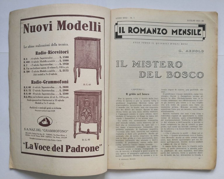 IL MISTERO DEL BOSCO di G Arnold Il romanzo mensile …