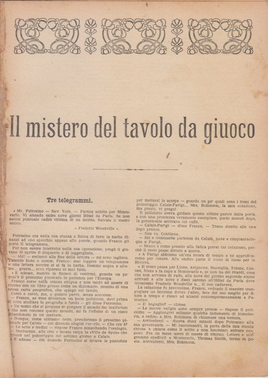 IL MISTERO DEL TAVOLO DA GIOUCO Petrosino contro mafia camorra …