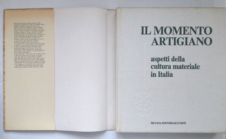 IL MOMENTO ARTIGIANO di Vittorio Fagone 1976 Silvana Arte LIBRO …