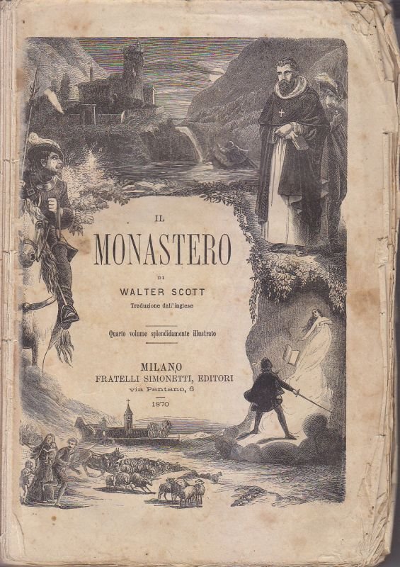 IL MONASTERO volume IV di Walter Scott 1870 Simonetti libro …