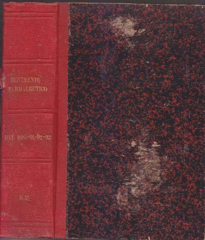 IL MOVIMENTO FARMACEUTICO giornale quindicinale Annata 1889 1891 1892 1893 …