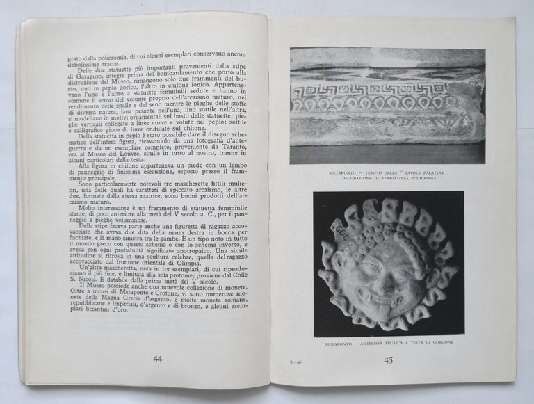 IL MUSEO ARCHEOLOGICO PROVINCIALE DI POTENZA Sestieri Bertarelli 1957 Libro