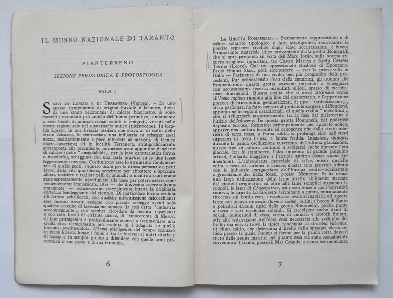 IL MUSEO NAZIONALE DI TARANTO di Ciro Drago 1956 Libro …