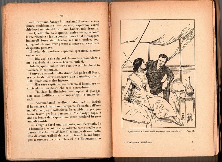 IL NAUFRAGATORE DELL'OCEANO di Luigi Motta 1933 Barion Libro romanzo …