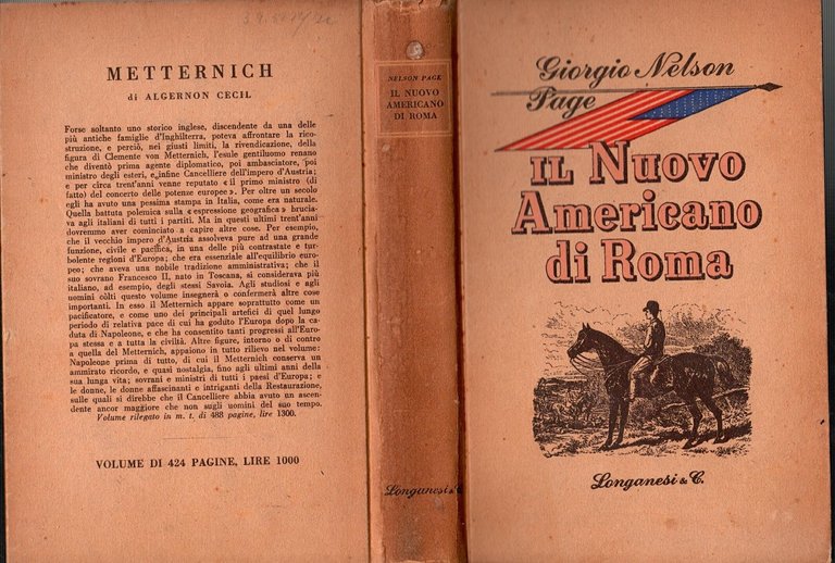 IL NUOVO AMERICANO DI ROMA Giorgio Nelson Page 1951 Longanesi …