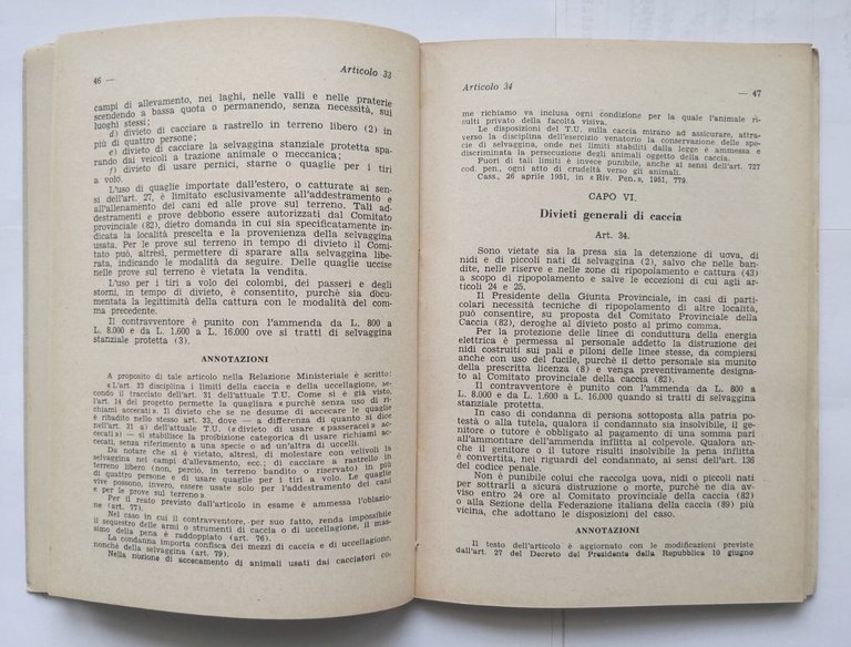 IL NUOVO CODICE DELLA CACCIA di Tommaso Perseo 1956 Nostra …