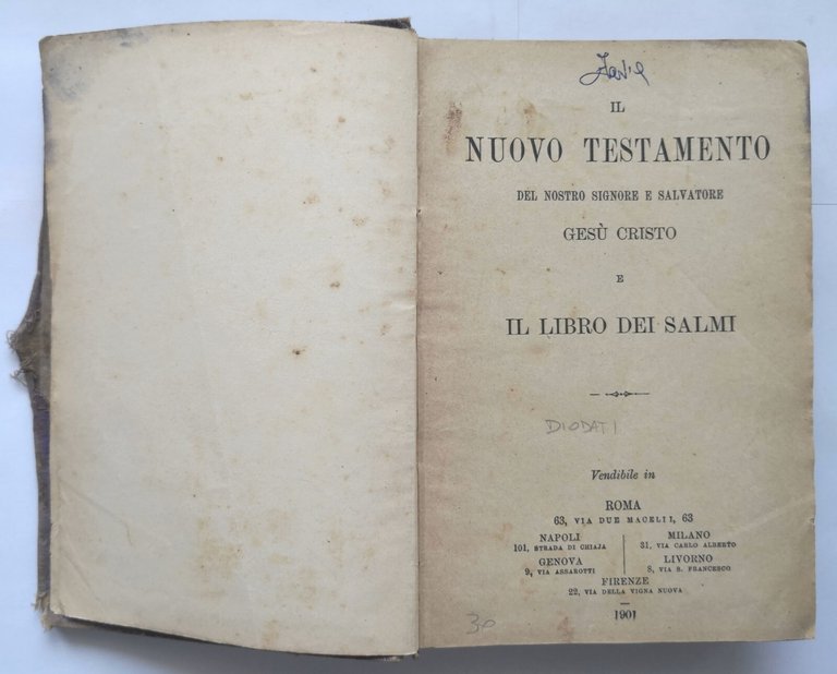 IL NUOVO TESTAMENTO DEL NOSTRO SIGNORE GESÙ CRISTO LIBRO DEI …
