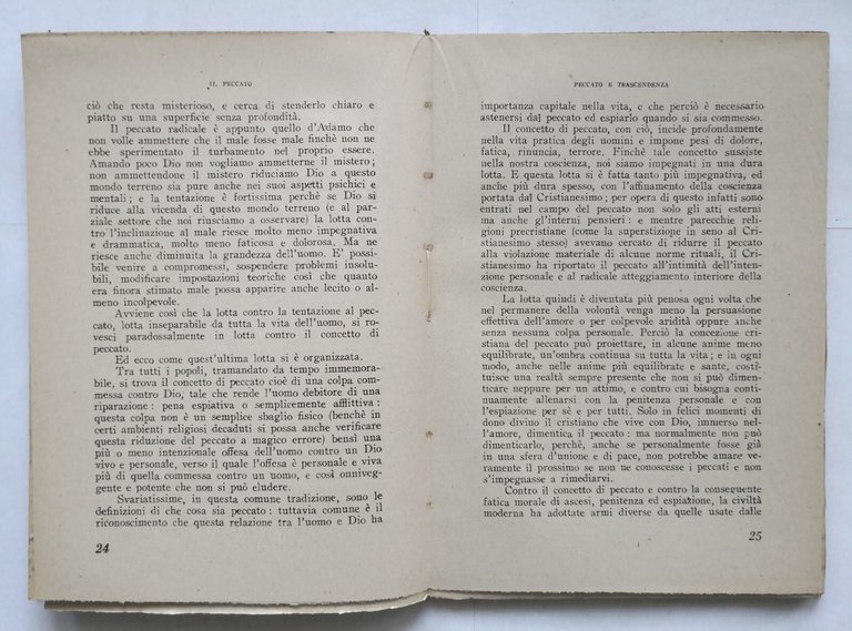 IL PECCATO di Fausto Montanari 1946 Editrice Studium libro