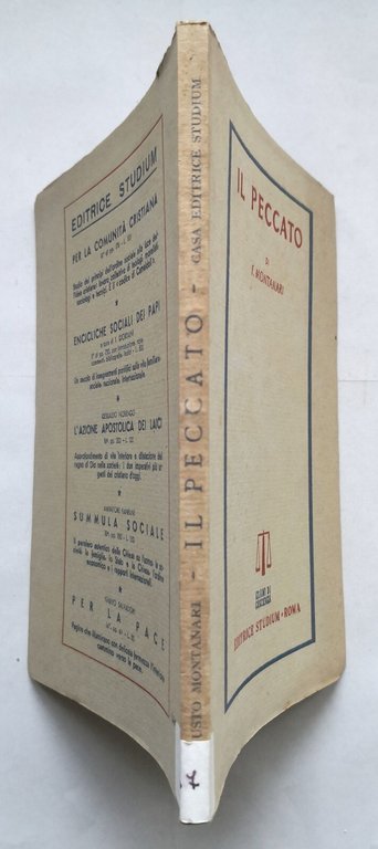 IL PECCATO di Fausto Montanari 1946 Editrice Studium libro