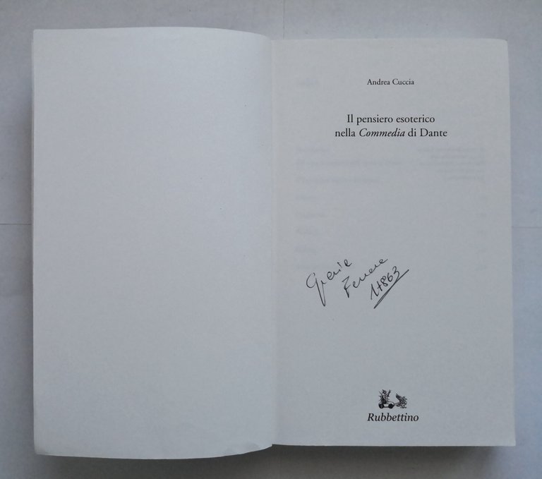 IL PENSIERO ESOTERICO NELLA COMMEDIA DI DANTE di Andrea Cuccia …