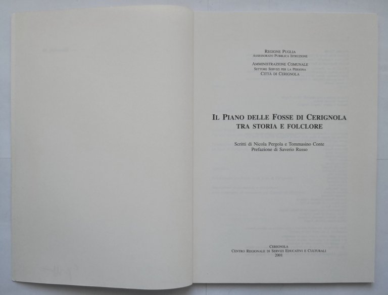 IL PIANO DELLE FOSSE DI CERIGNOLA TRA STORIA E FOLCLORE …