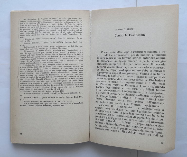 IL POTERE REPRESSIVO L'INGIUSTIZIA MILITARE di Canestrini e Paladini 1973