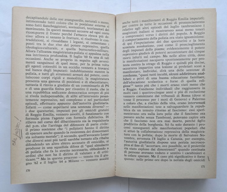 IL POTERE REPRESSIVO LA POLIZIA di Angelo D'Orsi 1972 Feltrinelli …