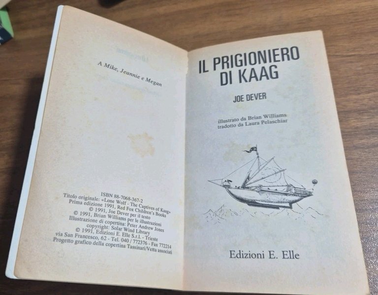 IL PRIGIONIERO DI KAAG Joe Dever 1991 I Edizione E …
