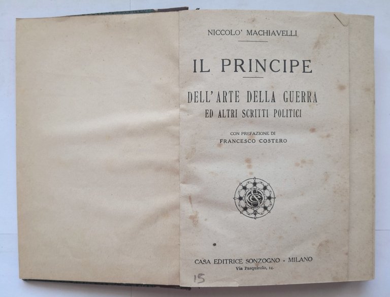 IL PRINCIPE dell'arte della guerra scritti politici di Niccolò Machiavelli …