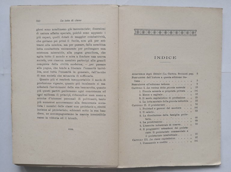 IL PROGRAMMA SOCIALISTA di Carlo Kautsky 1908 I edizione italiana …
