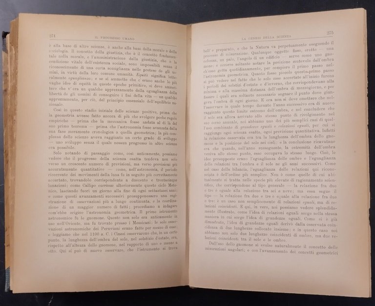 IL PROGRESSO UMANO di Herbert Spencer 1908 Fratelli Bocca Libro