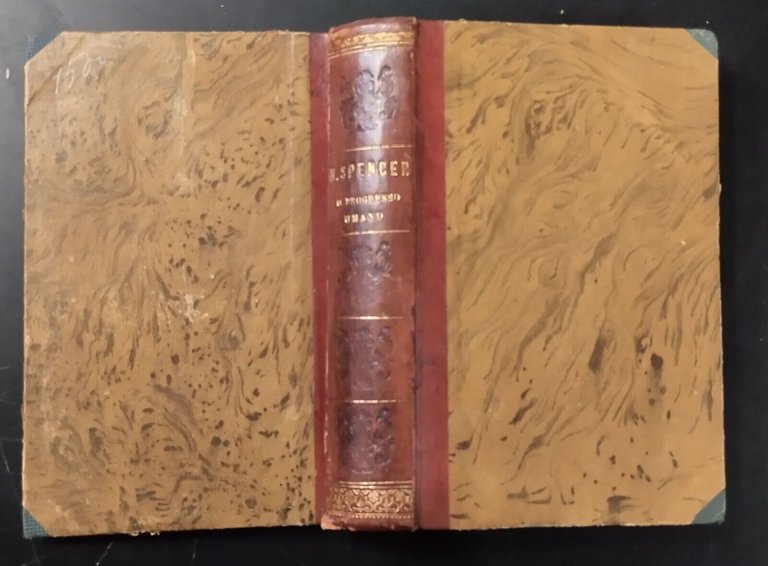 IL PROGRESSO UMANO di Herbert Spencer 1908 Fratelli Bocca Libro