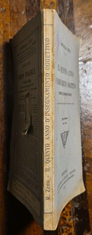 IL QUINTO ANNO DI INSEGNAMENTO OGGETTIVO Raffaello Zeno 1919 Libro …