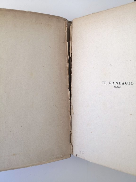 IL RANDAGIO di Francesco Pastonchi 1921 Mondadori Poema Libro poesie