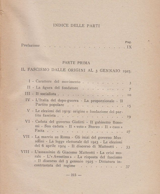 IL REGIME FASCISTA Di Stefano Jacini 1947 Garzanti Libro